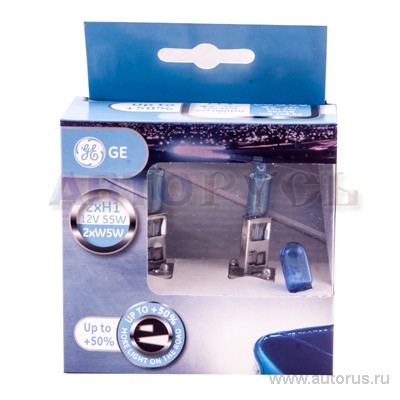 Лампа 12V H1 55W +50% GE Lighting MEGALIGHT ULTRA 2 шт. DUOBOX 93625